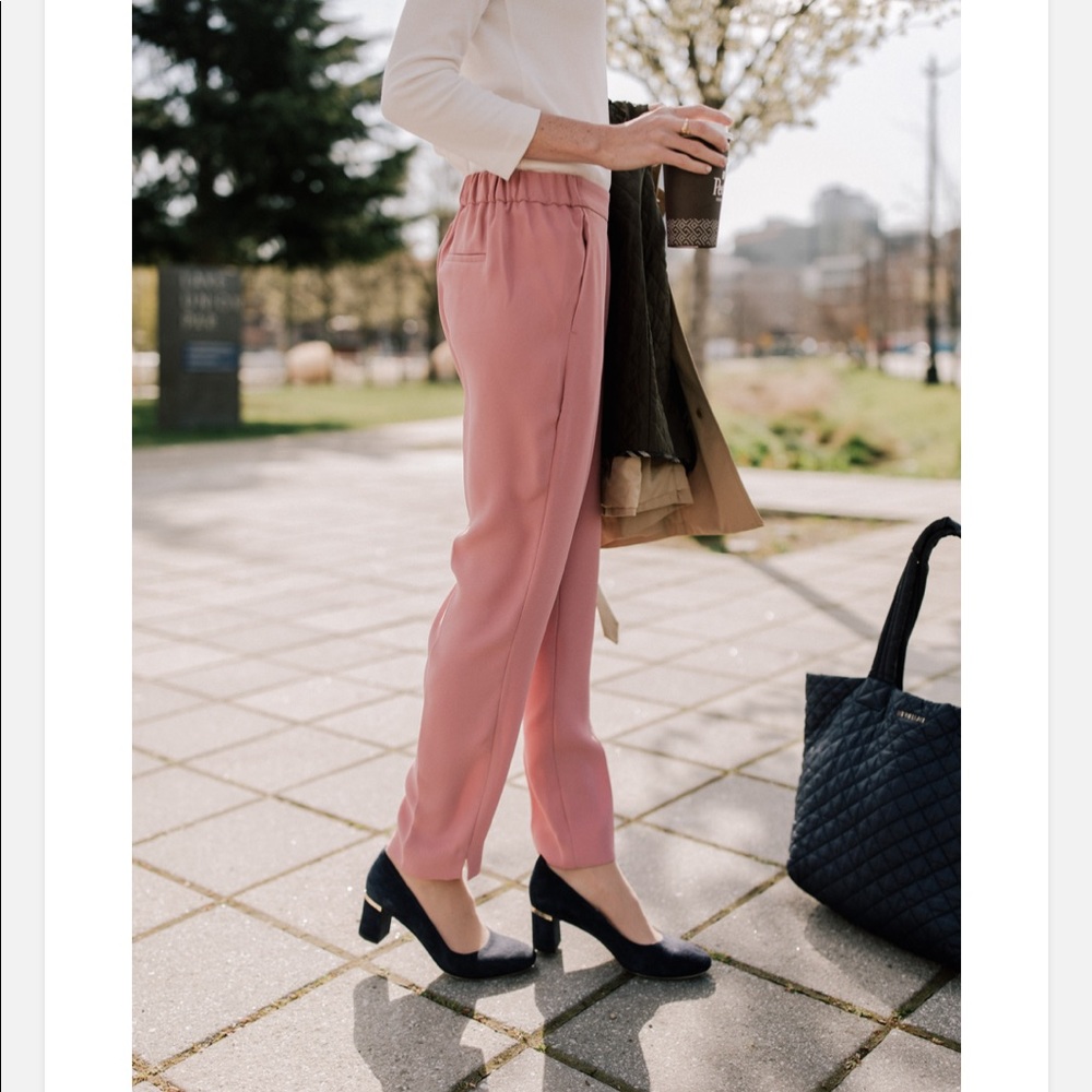 J. Crew Drapey Pull-On Pant - Pink, S12